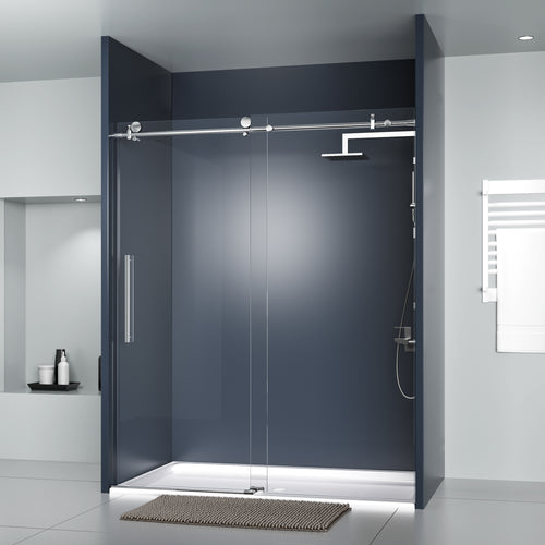 Buy 56-60 in. W x 59 in. H Frameless Bathtub Door, Water Repellent