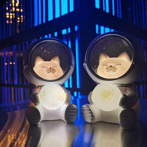 luminaria para criança  luminaria infantil,  luminaria gatinho astronauta