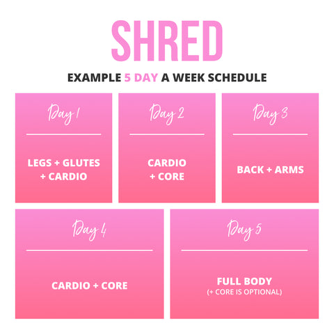 Shred Workout Schedule 2