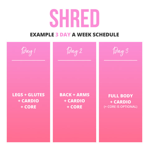 Shred Workout Schedule 4