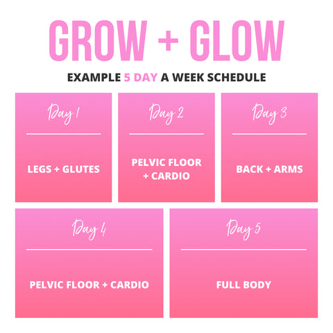 Grow + Glow Program Schedule 1