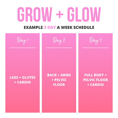 Grow + Glow Program Schedule 3