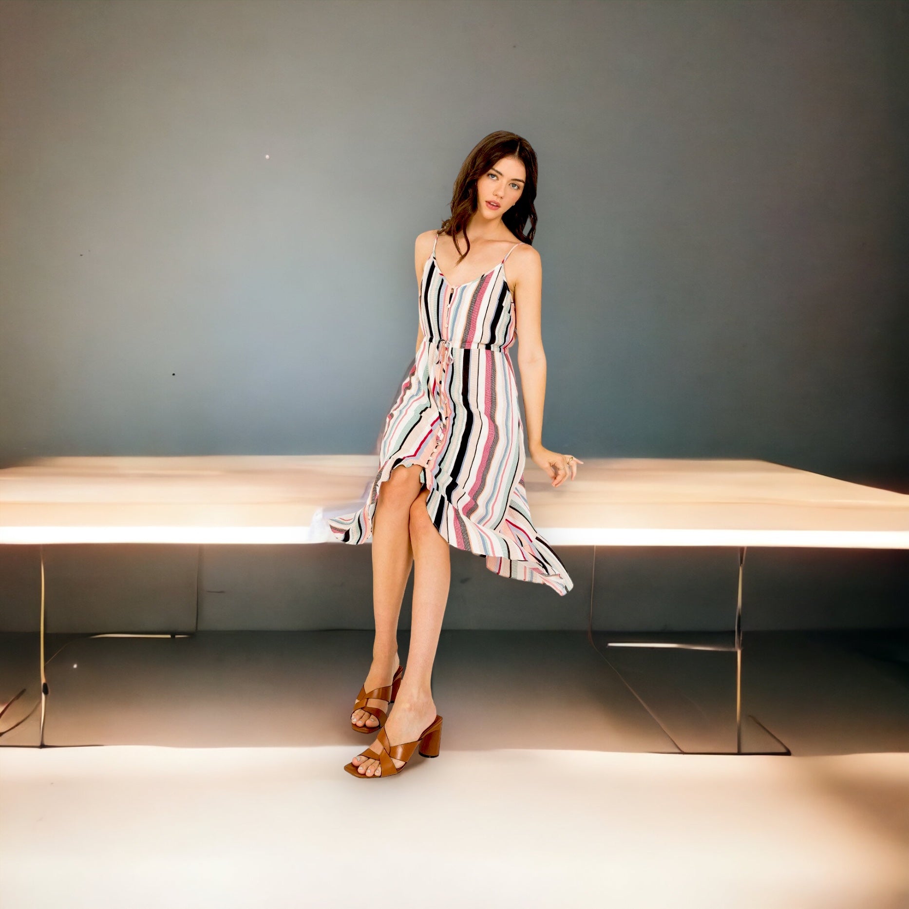 Cool striped Maxi dress