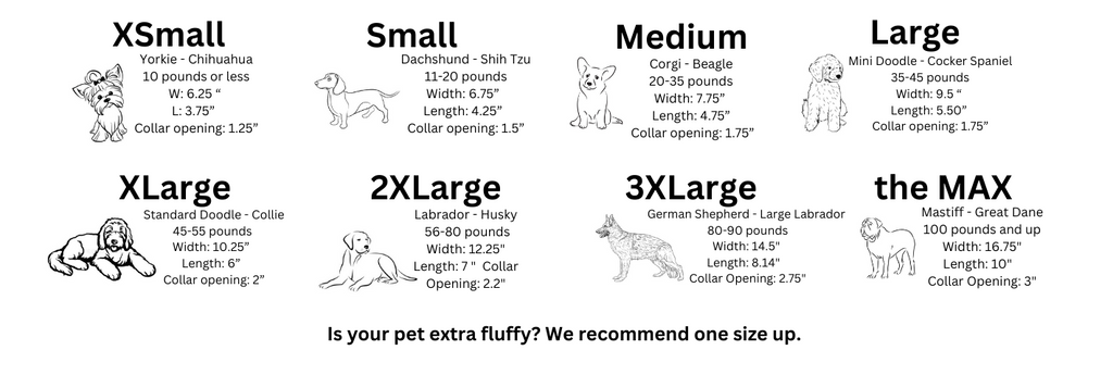 Bandana Sizing Chart