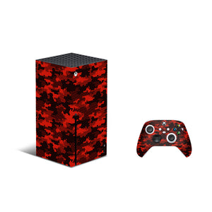 Xbox Series X Skin Decals - Red Galaxy - Wrap Vinyl Sticker