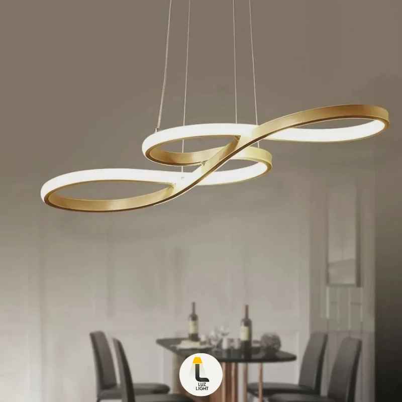 Lustre Pendente Moderno Nordic Infinito Cifra  3 em 1