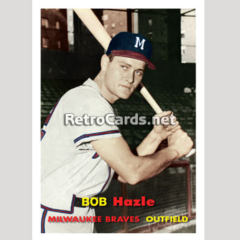 Nippy Jones Milwaukee Braves Custom Baseball Card 1957 Style 