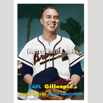 Bob Trowbridge Milwaukee Braves Custom Baseball Card 1957 