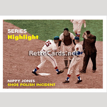 Nippy Jones Milwaukee Braves Custom Baseball Card 1957 Style 