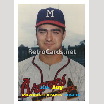 Nippy Jones Milwaukee Braves Custom Baseball Card 1957 Style 