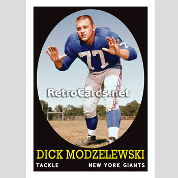 Lot Detail - Circa 1969-70 #77 New York Giants Game-Used & Autographed  (Dick Modzelewski) White Durene Jersey (JSA)