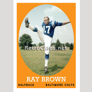 1958T Bill Pellington Baltimore Colts – RetroCards