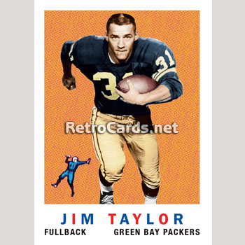 : 1961 Topps # 41 Jim Taylor Green Bay Packers (Football Card)  NM/MT Packers LSU : Collectibles & Fine Art