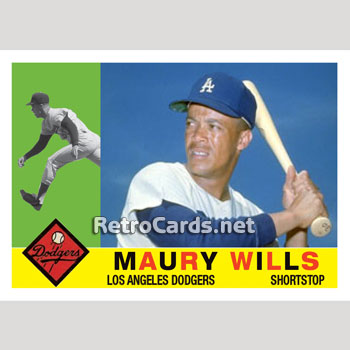 Maury Wills Los Angeles Dodgers ORIGINAL card That 