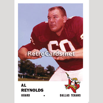 1961F E.J. Holub Dallas Texans – RetroCards