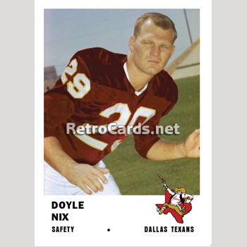 1961F Dallas Texans RetroCards Set