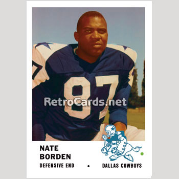 1960T Nate Borden Dallas Cowboys – RetroCards