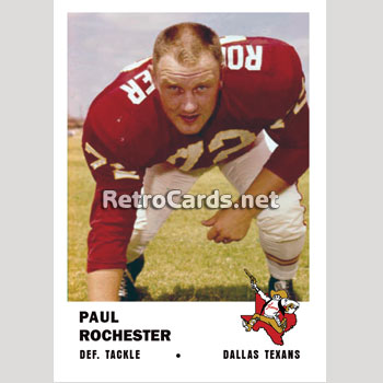 1961F E.J. Holub Dallas Texans – RetroCards