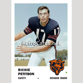 : 1968 Topps # 101 Richie Petitbon Chicago Bears (Football Card)  VG/EX Bears Loyola(LA) : Collectibles & Fine Art