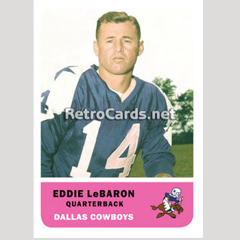 1960 DALLAS COWBOYS Signed Football Photo EDDIE LeBARON Autographed Glossy