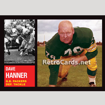 1961 Packers Lake to Lake Football Card #20: Dave Hanner