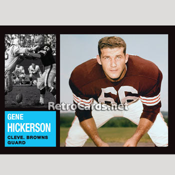 Gene Hickerson Cleveland Browns Topps Football Poster 1970 