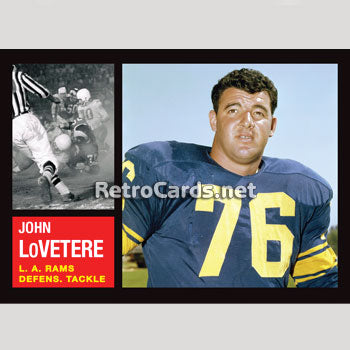 1961F John Gonzaga Detroit Lions – RetroCards