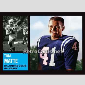 : 1968 Topps # 178 Tom Matte Baltimore Colts (Football Card) EX  Colts Ohio St : Collectibles & Fine Art