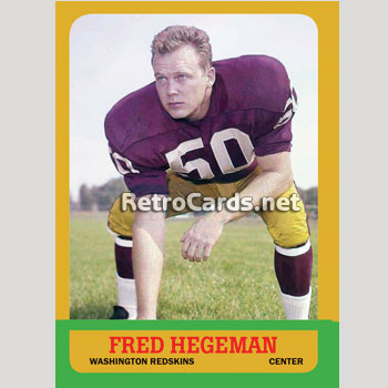 1966P Washington Redskins RetroCards Set