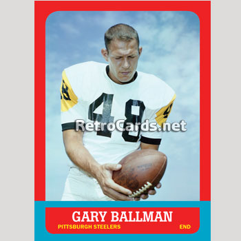 : 1966 Philadelphia # 145 Gary Ballman Pittsburgh Steelers  (Football Card) VG Steelers Michigan St : Collectibles & Fine Art