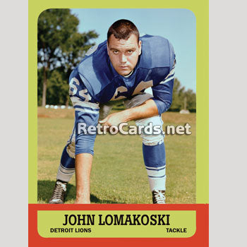 1961F John Gonzaga Detroit Lions – RetroCards