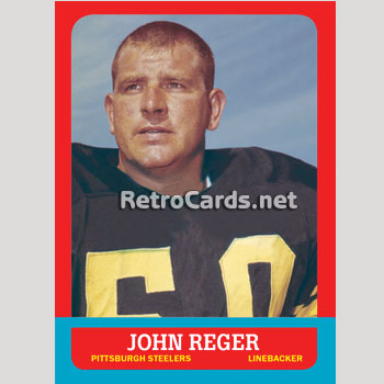 JOHN REGER PITTSBURGH STEELERS CLASSIC SERIES 1960 SEASON 8X10