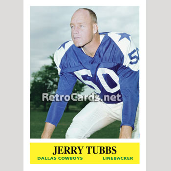 1962 Topps Football #45 Dallas Cowboys Jerry Tubbs