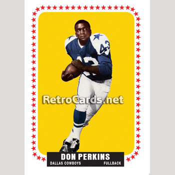 Don Perkins 1963 Topps Signed Autographed Card #75 Sp Dallas Cowboys