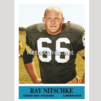 : 1969 Topps # 55 Ray Nitschke Green Bay Packers (Football Card)  VG/EX Packers Illinois : Collectibles & Fine Art