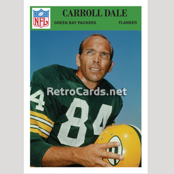 1969 Cord Sportfacts Football magazine, Carroll Dale Green Bay Packers VG