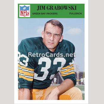 1969 PACKERS Jim Grabowski signed card Topps #124 AUTO Autographed Green Bay  RB