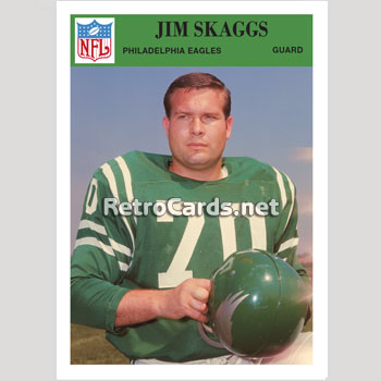 Autographed JIM SKAGGS 8X10 Philadelphia Eagles Photo - Main Line