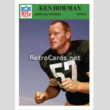 1973 Topps #446 Ken Bowman G Good Green Bay Packers crease Football