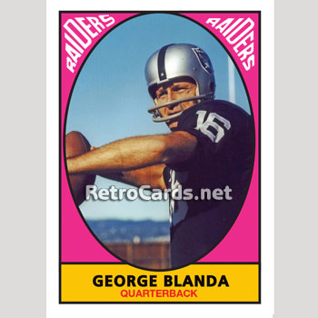 : 1968 Topps # 142 George Blanda Oakland Raiders (Football Card)  VG/EX Raiders Kentucky : Collectibles & Fine Art