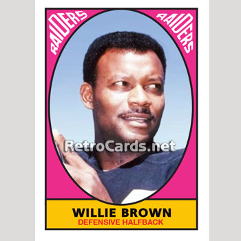 : 1972 Topps # 28 Willie Brown Oakland Raiders (Football Card) VG  Raiders Grambling : Collectibles & Fine Art