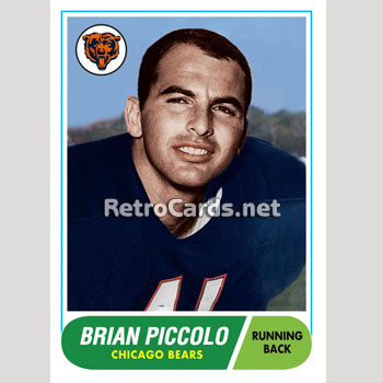 Brian Piccolo and the 1968 Chicago Bears Signed Football