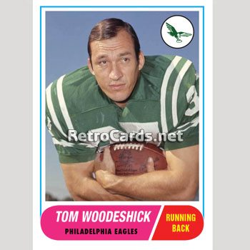 1969 Topps Regular (Football) Card# 198 Tom Woodeshick of the Philadelphia  Eagles ExMt Condition at 's Sports Collectibles Store