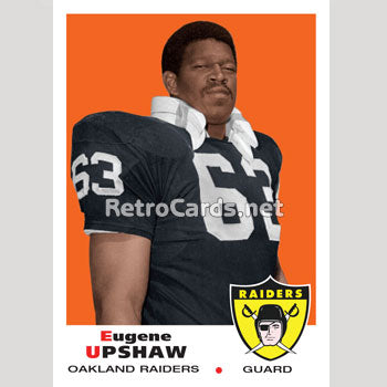 1969 Raiders Team Issue Football Card - Gene Upshaw pre-rookie card