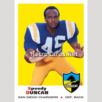 Leslie Speedy Duncan Chargers vs Raiders AFL 8x10 11x14 16x20 Colorized  Photo