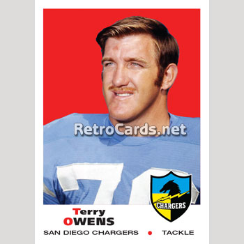 1969T San Diego Chargers RetroCards Set