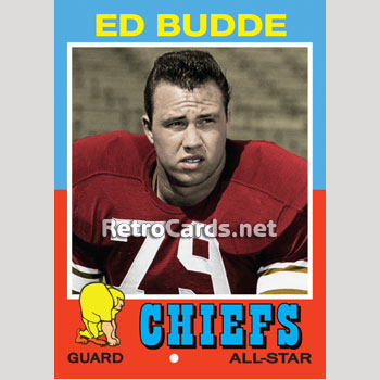 Ed Budde autographed football card (Kansas City Chiefs) 1974 Topps