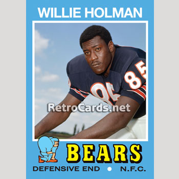 WILLIE HOLMAN 85 Chicago Bears Signed Autographed 8 x 10 B&W Photo COA