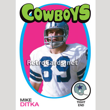 1969T Mike Ditka Dallas Cowboys – RetroCards