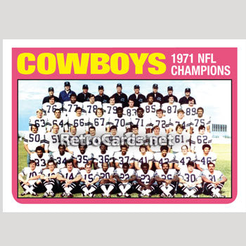 1972T Dallas Cowboys Champs RetroCards Set